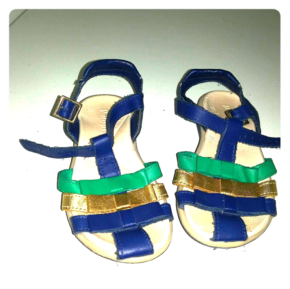 Pampili Size 6 Girls Sandals with bows leather